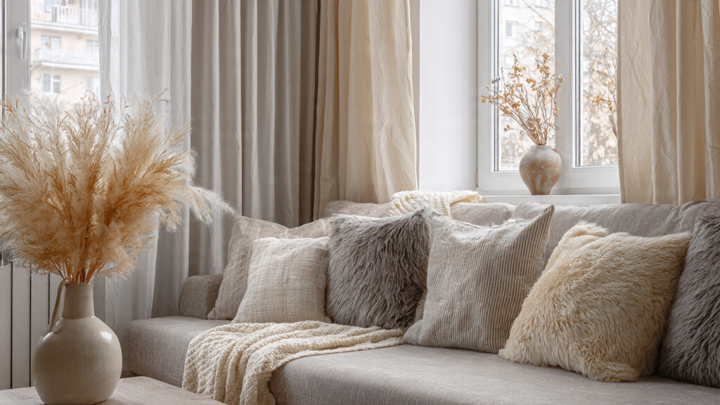 Zmień tekstylia – zasłony, poduszki i narzuty