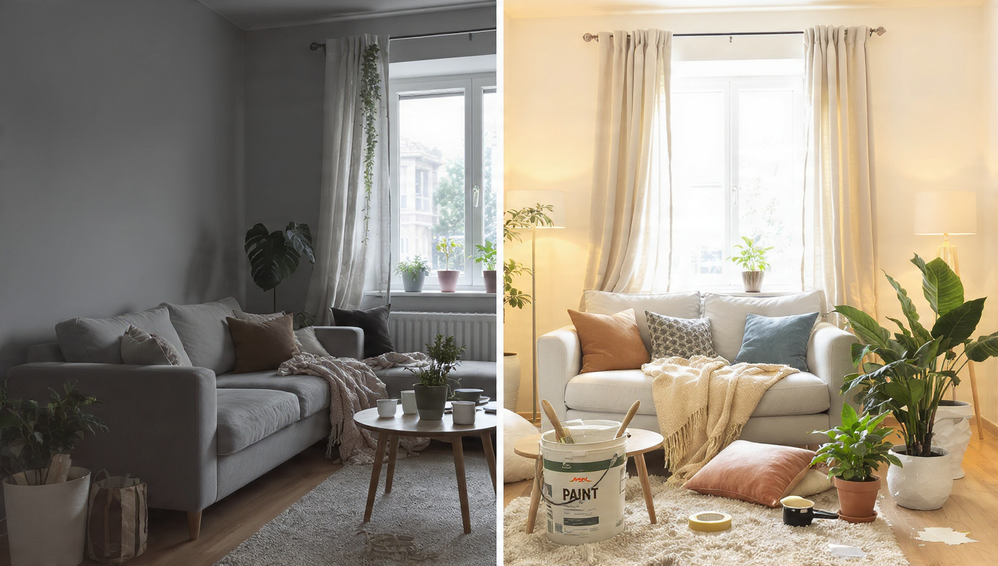 5 prostych trików na szybkie odświeżenie mieszkania